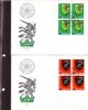 Switzerland,1980..Pro Juventute,  Coat Of Arms, In 4-er Blocks,  FDC - Brieven En Documenten