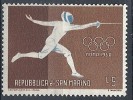 1960 SAN MARINO OLIMPIADI DI ROMA SCHERMA 5 LIRE MNH ** - RR9322 - Nuevos