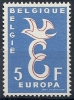 1958 EUROPA BELGIO 5 F MNH ** - 1958