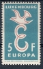 1958 EUROPA LUSSEMBURGO 5 F MNH ** - 1958