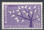 1962 EUROPA FRANCIA 25 C MNH ** - 1962