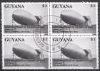 Guyana - Mi-Nr 2488 Viererblock Gestempelt / Bloc Of Four Used (A707a) - Zeppelin