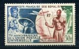 COTE DES SOMALIS. - PA N°23 * CHARNIERE LEGERE - 75 ÉME ANNIVERSAIRE DE L´ U.P.U. - Altri & Non Classificati