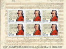 RP 2006 Vaticano  Foglietto / Mini Sheet  250º Anniversario Della Nascita Di W. A. Mozart - Nuovo MNH** - Blocks & Kleinbögen