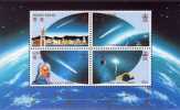 Halleyscher Komet 1986 Hongkong Block 6 ** 60€ Astronom Halley Planeten Schweif Erde Sun Bloc Space Sheet Of HONG KONG - Lots & Serien