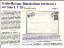 BRD Heuss I/ Auf Einschreiben Verwendet - Filatelie En Postgeschiedenis