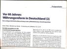 Währungsreform, Ausführliche Informationen Auf 6 Seiten - Filatelie En Postgeschiedenis