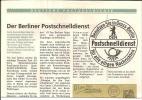 Ausführliches über Den Berliner Postschnelldienst - Philatelie Und Postgeschichte