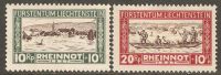 Liechtenstein 1928 Mi# 79-80 * MH - Rhine Floods - Ungebraucht