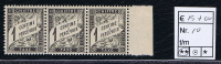 France Taxe Maury 10,  Neuf ** ,strip 3x, Timbre A Gauche A Petit Plier - 1859-1959 Mint/hinged