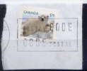 CANADA---tp OURS  Blanc Sur Fragment De Lettre--flamme Code Postal - Usati