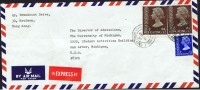 1982    Express  Air Mail Letter To USA  $2 No Watermark X 2,  $0.30 - Storia Postale