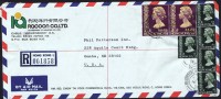 1978  Registtered   Air Mail Letter To USA   $1.30 X 2, $1 X 5 - Lettres & Documents