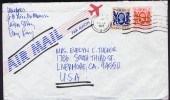 1987 Air Mail Letter To USA   $2,  $1 - Brieven En Documenten