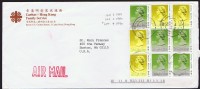 1992     Air Mail Letter To USA   $0.10 (dated 1989) X 3, $0.10 (dated 1990) X 2, $1.00 (dated 1990) X 4 - Briefe U. Dokumente