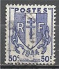 1 W Valeur Oblitérée, Used - FRANCE - YT Nr 673 * 1945/1947 - N° 3-54 - 1941-66 Coat Of Arms And Heraldry