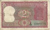 INDIA 2 RUPEES RED  EMBLEM FRONT & TIGER ANIMAL BACK ND(12.77-09.82) SIGN.82 AF P.53d  LETTER A  READ DESCRIPTION ! - Indien