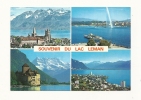Cp, Suisse, Le Lac Léman, Multi-Vues, écrite - Andere & Zonder Classificatie