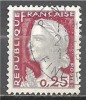 1 W Valeur Oblitérée,used - FRANCE - YT Nr 1263 * 1960 - N° 3-63 - 1960 Marianne (Decaris)