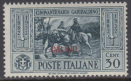 EGEO - CALIMNO - GARIBALDI N. 20 - Cv 70 Euro - GOMMA INTEGRA - MNH** - LUXUS POSTFRISCH - Egée (Calino)