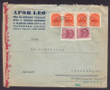 Hungary Mult Franked APOR LEO Budapest Commercial 1945 Cover O.K.W. Oberkommando Wehrmacht Censor Zensur Label - Covers & Documents