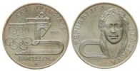 ITALY - REPUBBLICA ITALIANA ANNO 1992 - OLIMPIADE DI BARCELLONA    Lire 500 In Argento  FDC - Conmemorativas