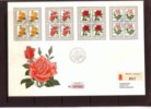 Switzerland, Pro Juventute, 1972,. Roses, In 4-er Blocks, Special Edition,numbered FDC,nr.302,auflage 800 - Covers & Documents
