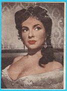 GINA LOLLOBRIGIDA  -  Yugoslavian Vintage Gum Card 1970's * Italy Film Actress * Italia Movie Star - Autres & Non Classés