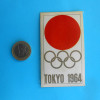 OLYMPIC GAMES TOKYO 1964. Original Vintage Patch - Sticker Jeux Olympiques Ecusson Olympia Juegos Olímpicos Olimpiadi - Sonstige & Ohne Zuordnung