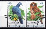 Christmas Island 2002 Birds 45c Imperial Pigeon & Hawk-Owl Pair  CTO  SG 507,508 - Christmas Island