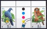 Christmas Island 2002 Birds 45c Imperial Pigeon & Hawk-Owl Gutter Pair CTO  SG 507,508 - Christmas Island