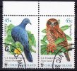 Christmas Island 2002 Birds 45c Imperial Pigeon & Hawk-Owl Pair  CTO  SG 507,508 - - Christmas Island