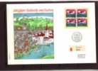 Switzerland, Pro Patria,1976. Castles, In 4-er Blocks, Special Edition FDC, - Lettres & Documents