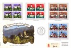 Switzerland, Pro Patria,1979. Castles, In 4-er Blocks, Special Edition FDC, - Lettres & Documents
