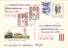 TRAMWAYS,TRAM 1993 ENTIER POSTAL CARD STATIONERY SENT TO MAIL HUNGARY. - Tram