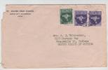 India Cover Sent To USA Jaipur City Rajasthan With MAP On The Stamps - Lettres & Documents