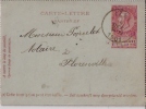 Belgique:1901:Carte-lettr E écrite De IZEL(cachet) Vers FLORENVILLE.(cachet) - Kartenbriefe