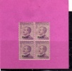 EGEO 1912 RODI 50 C MNH QUARTINA - Egeo (Rodi)