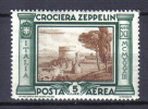 R178 - REGNO , Posta Aerea N. 45  Centrato *  Mint . Zeppelin - Correo Aéreo