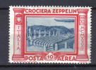 R179 - REGNO , Posta Aerea N. 46  Centrato *  Mint . Zeppelin - Luftpost