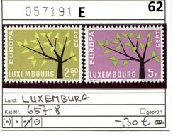 Luxemburg - Luxembourg - Michel 657-658 - ** Mnh Neuf Postfris - 1962