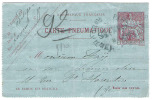 ENTIERS POSTAUX  Type Chaplan N° 2595 Daté Du 21 Juillet 1905 - Pneumatische Post