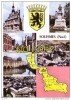 SOLESMES -  N° 6 C - 6 Vues : Hôtel De Ville, Monument Aux Morts, Rue De Selle,Moulin St Python, Eglise, Groupe Scolaire - Solesmes