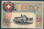 Porrentruy, Le Château, En Couleur, Drapeau Suisse, - Porrentruy