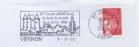 Flamme---2000--VERNON--27 ---28ème Congrès Philatélique De Hte Normandie---tp  Marianne De Luquet - Expositions Philatéliques