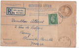 ENTIER POSTAL RECOMMANDE POUR LA FRANCE - Interi Postali