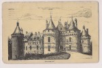 CP, 41, Château De Chaumont Sur Loire, Dessin De CH.Olliviel, 1945, Voyagée - Other & Unclassified