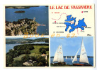 {56493} 87 Haute Vienne Le Lac De Vassivière , Carte Et Multivues ; Château Plaisir De La Voile Base Du T C F Et Camping - Cartes Géographiques