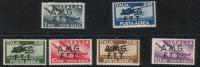 Trieste Zona A - Posta Aerea (1947) Serie Democratica, 6 Valori, ** MNH Sass. A1-A6 - Correo Aéreo