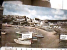 ENGLAND IL ISLE OF MAN BOATS & HOUSES ON THE JETTY, NEW QUAY BARCHE  BASSA MAREA VB1965 DL988 - Insel Man